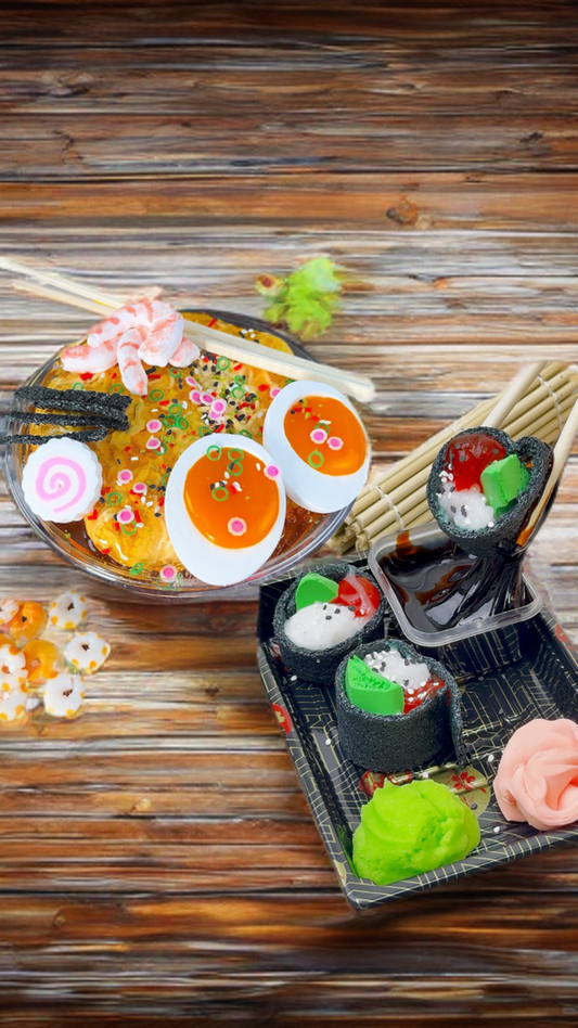 Slime Baking Kit Duo-Asian Flavors Sushi and Shrimp Ramen Kits