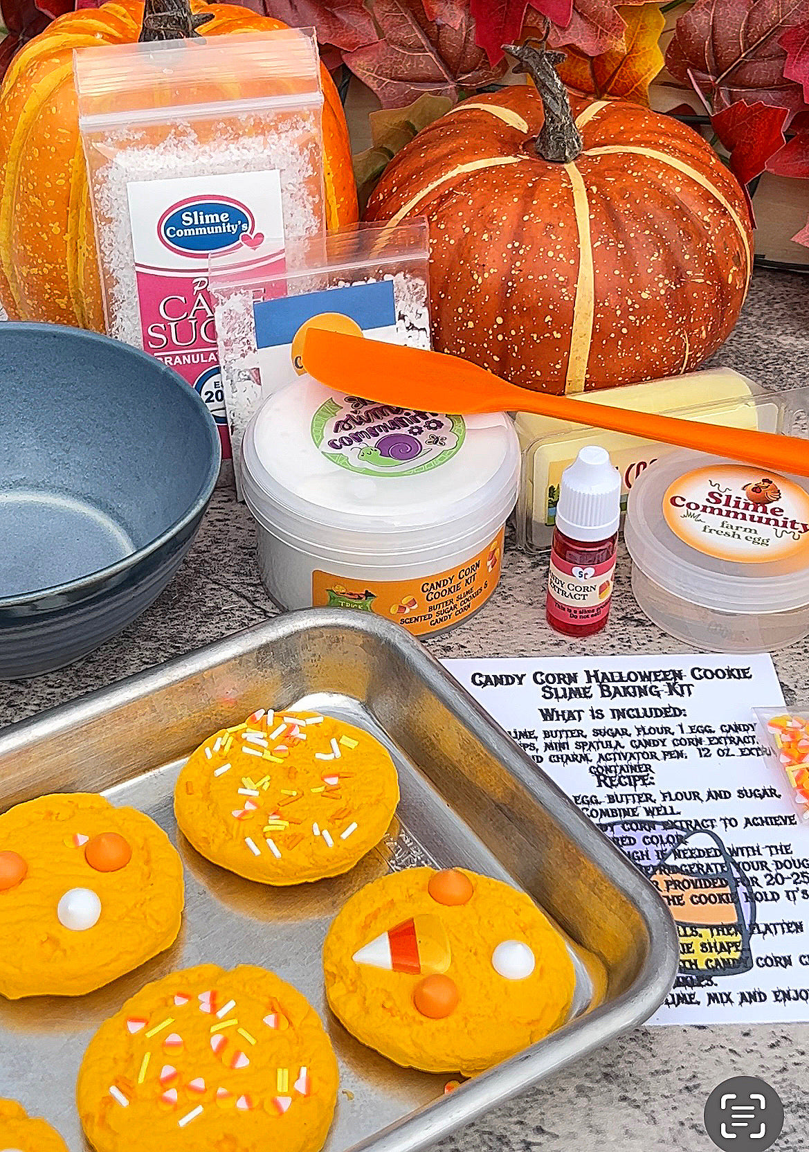 Slime Baking Kit-Candy Corn Cookie-DIY slime kit – Slime Community