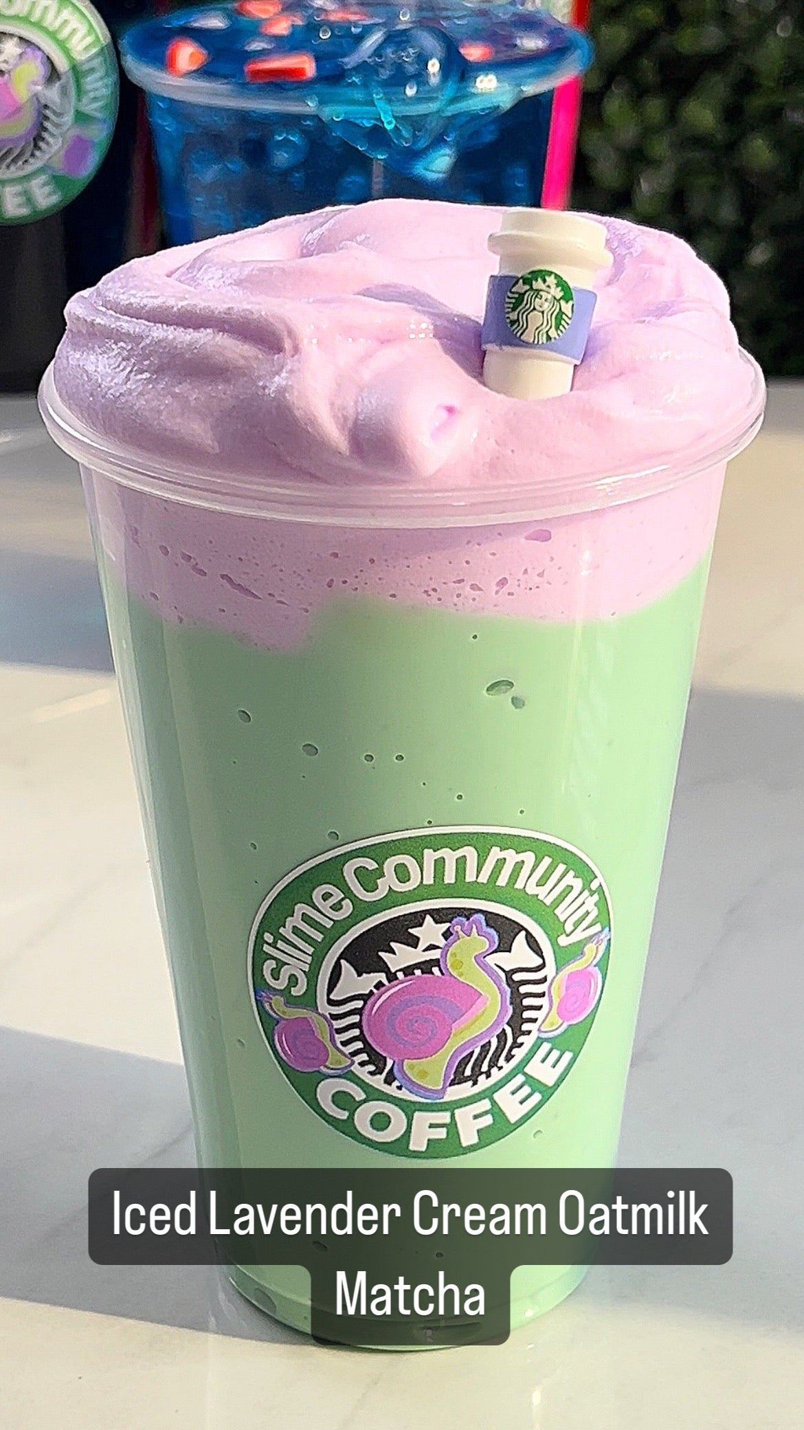 Iced Lavender Cream Oatmilk Matcha