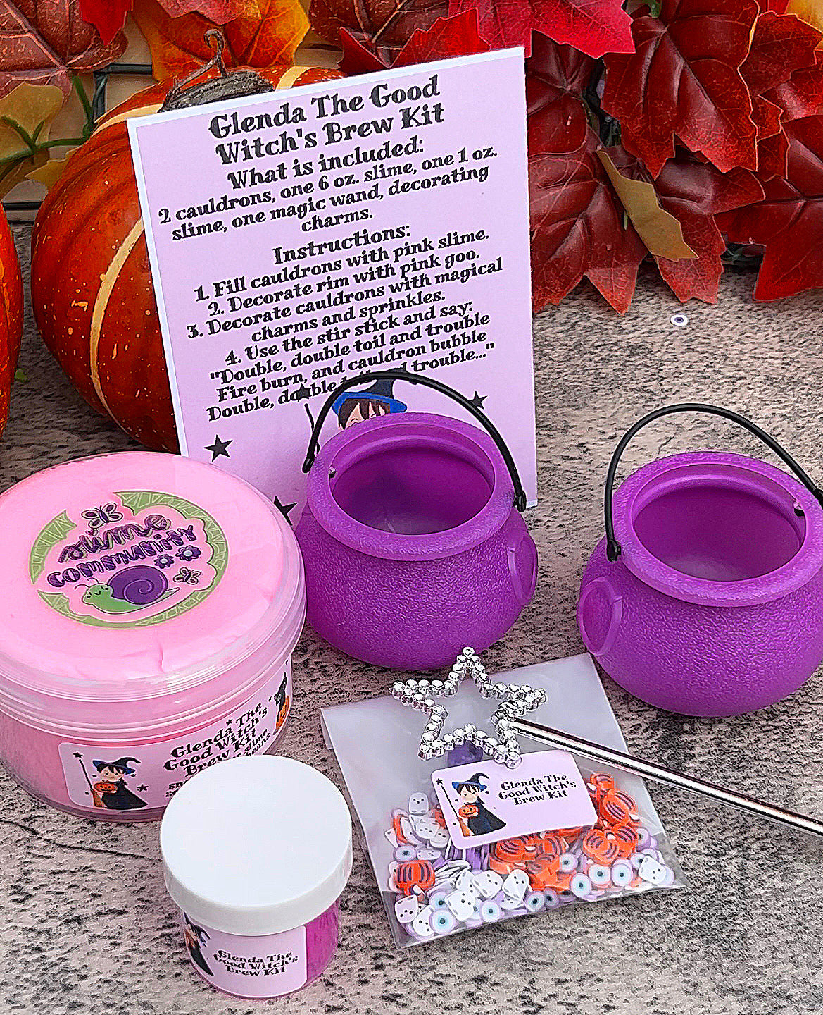 Glenda The Good Witch's Brew Kit-DIY slime cauldron decorating kit