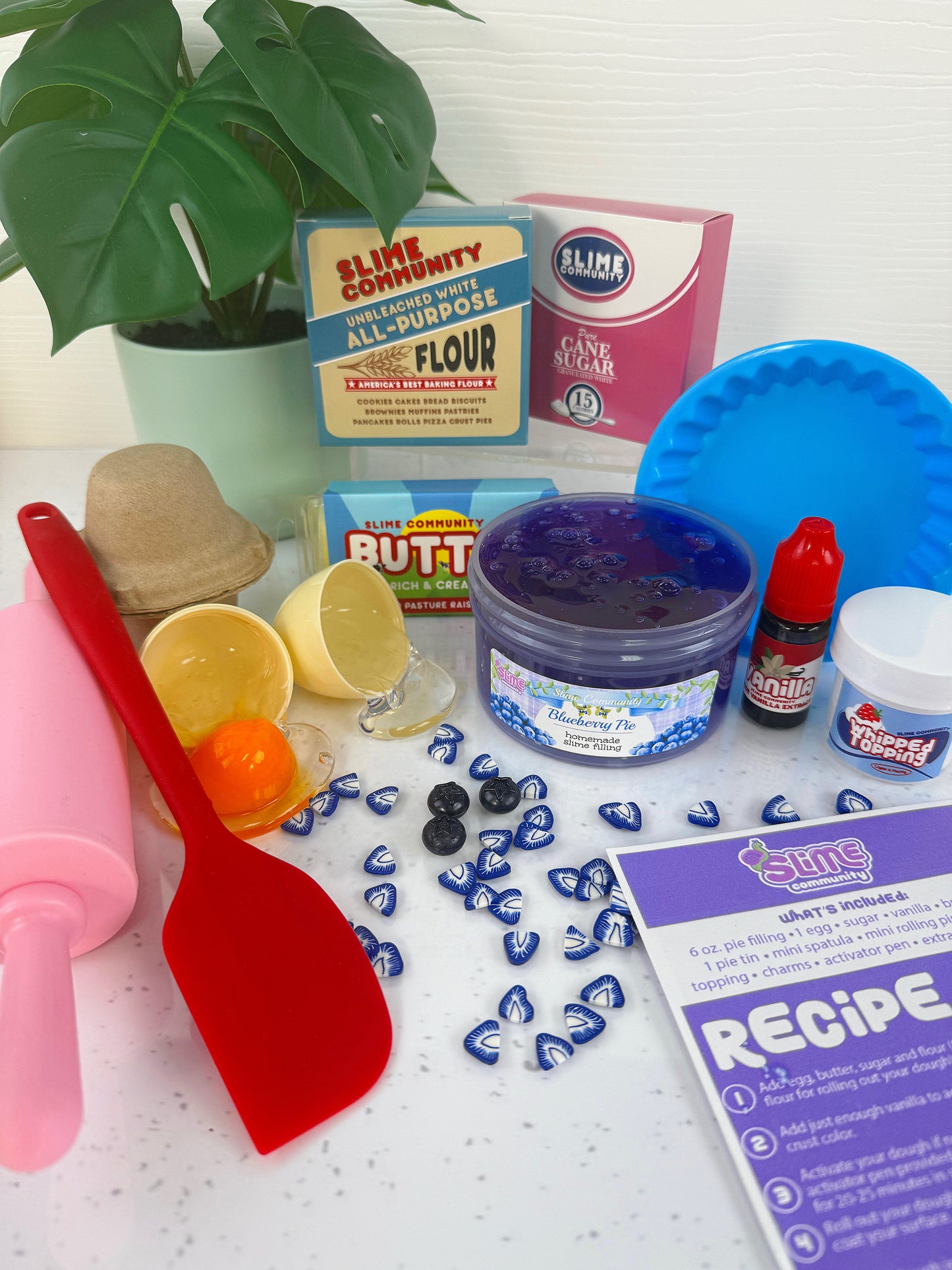 Slime Baking Kit-Poppable Yolk Blueberry Pie