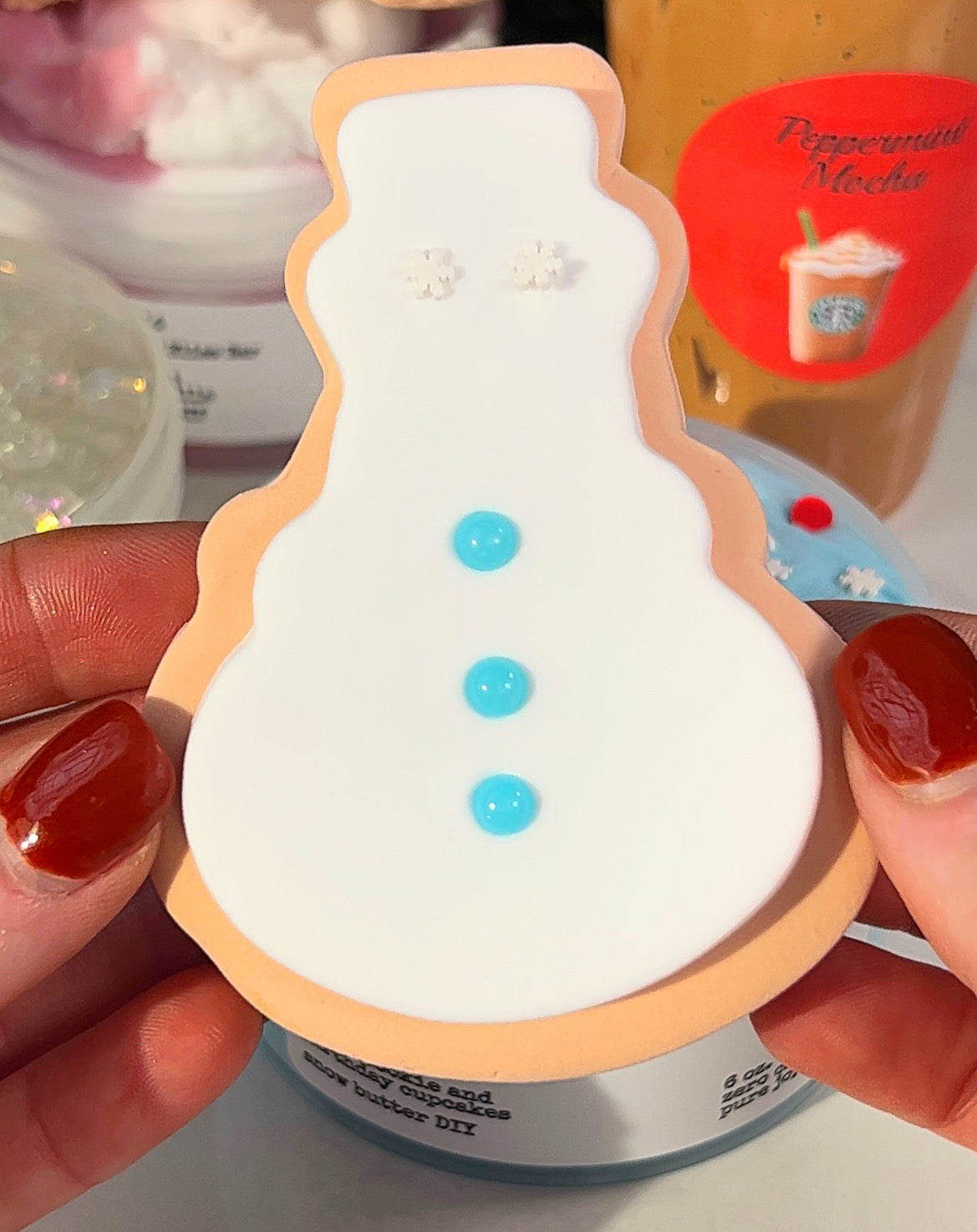 Iced Snowman Sugar Cookie