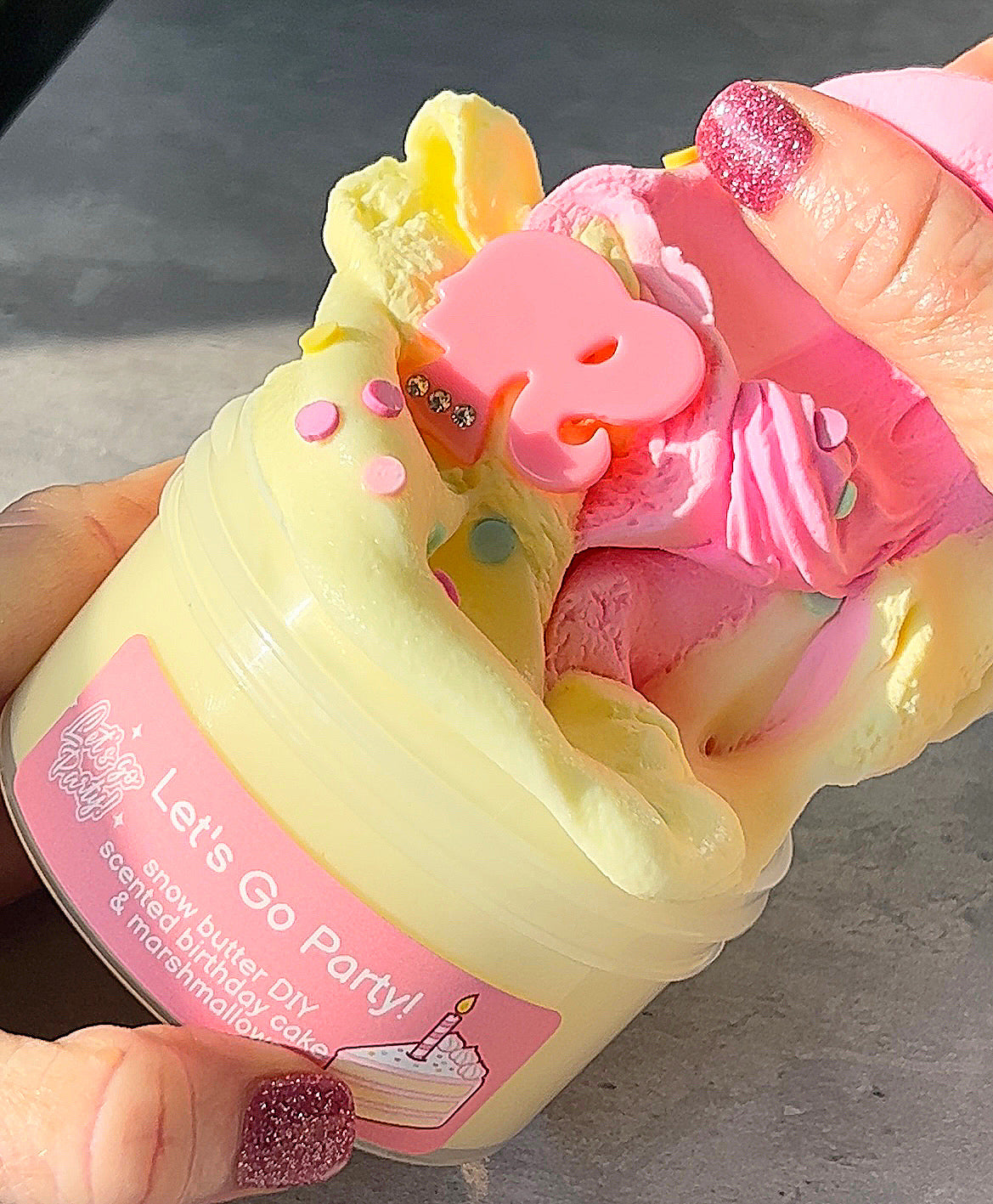 Let's Go Party! snow butter slime DIY