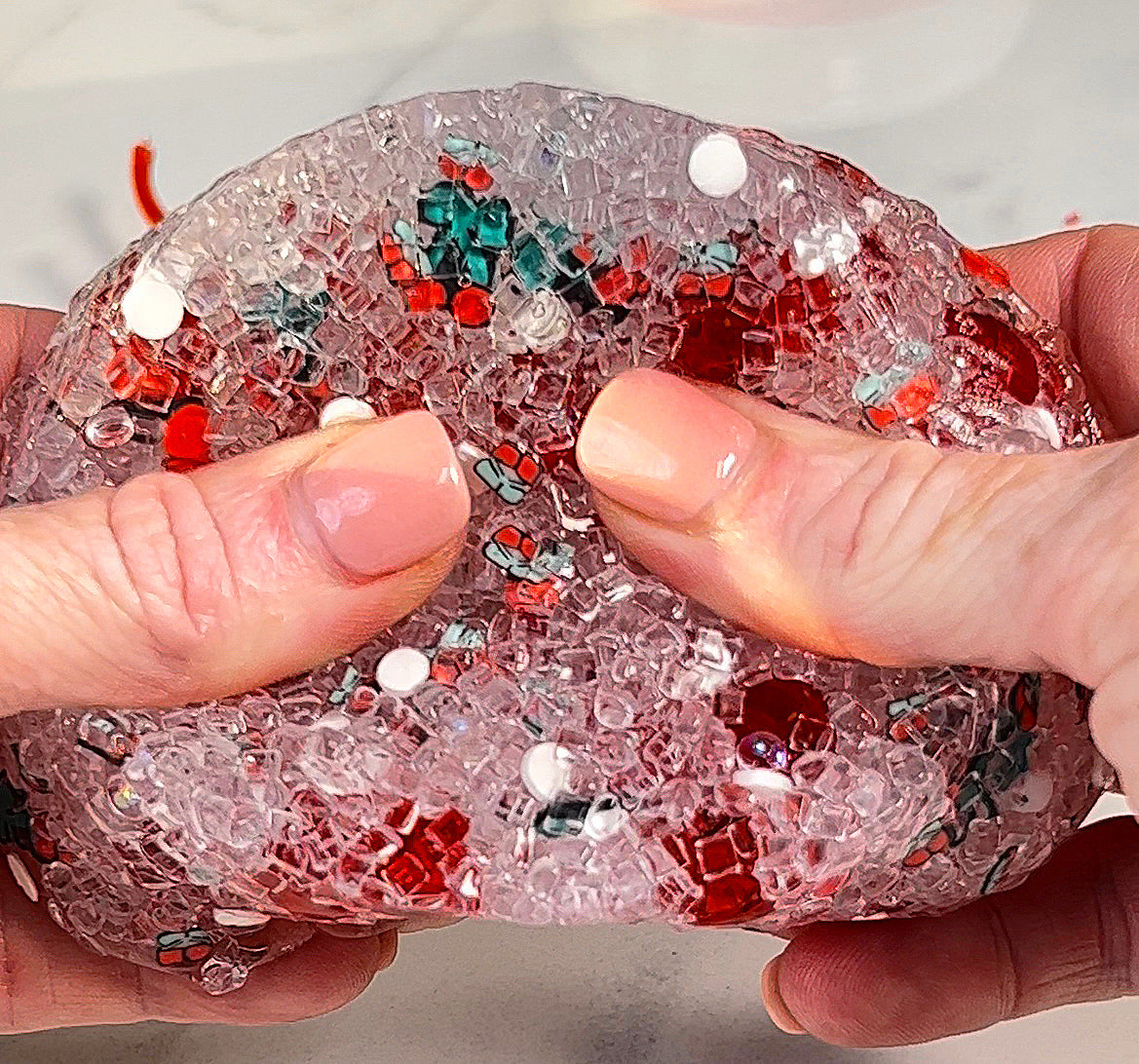 Cherry Crush-Coated clear crunch bomb