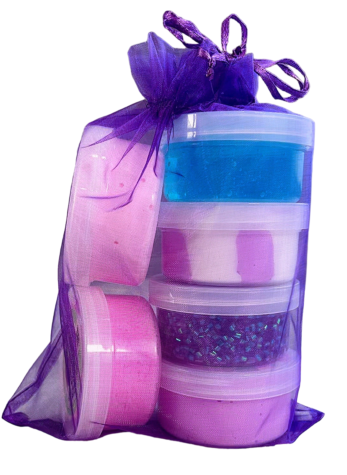 Mystery Slime Texture Bundle six 2 oz. Jars of slimes in various textures