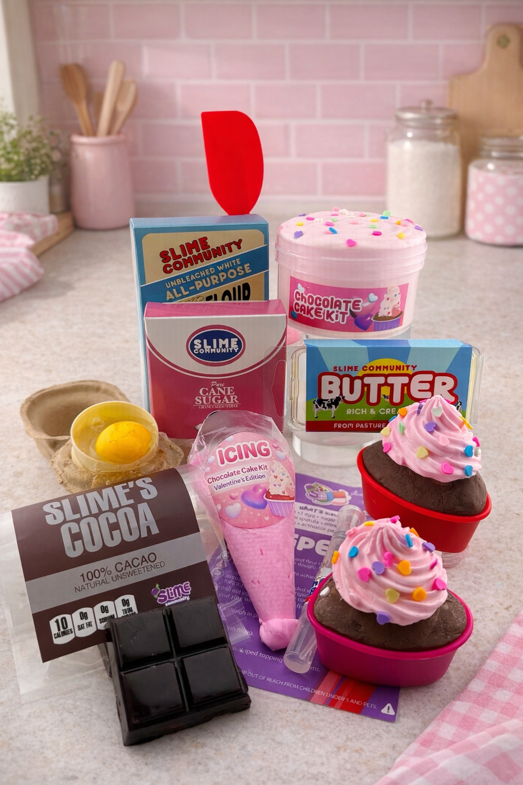 Slime Baking Kit-Valentine's Chocolate Cake Kit