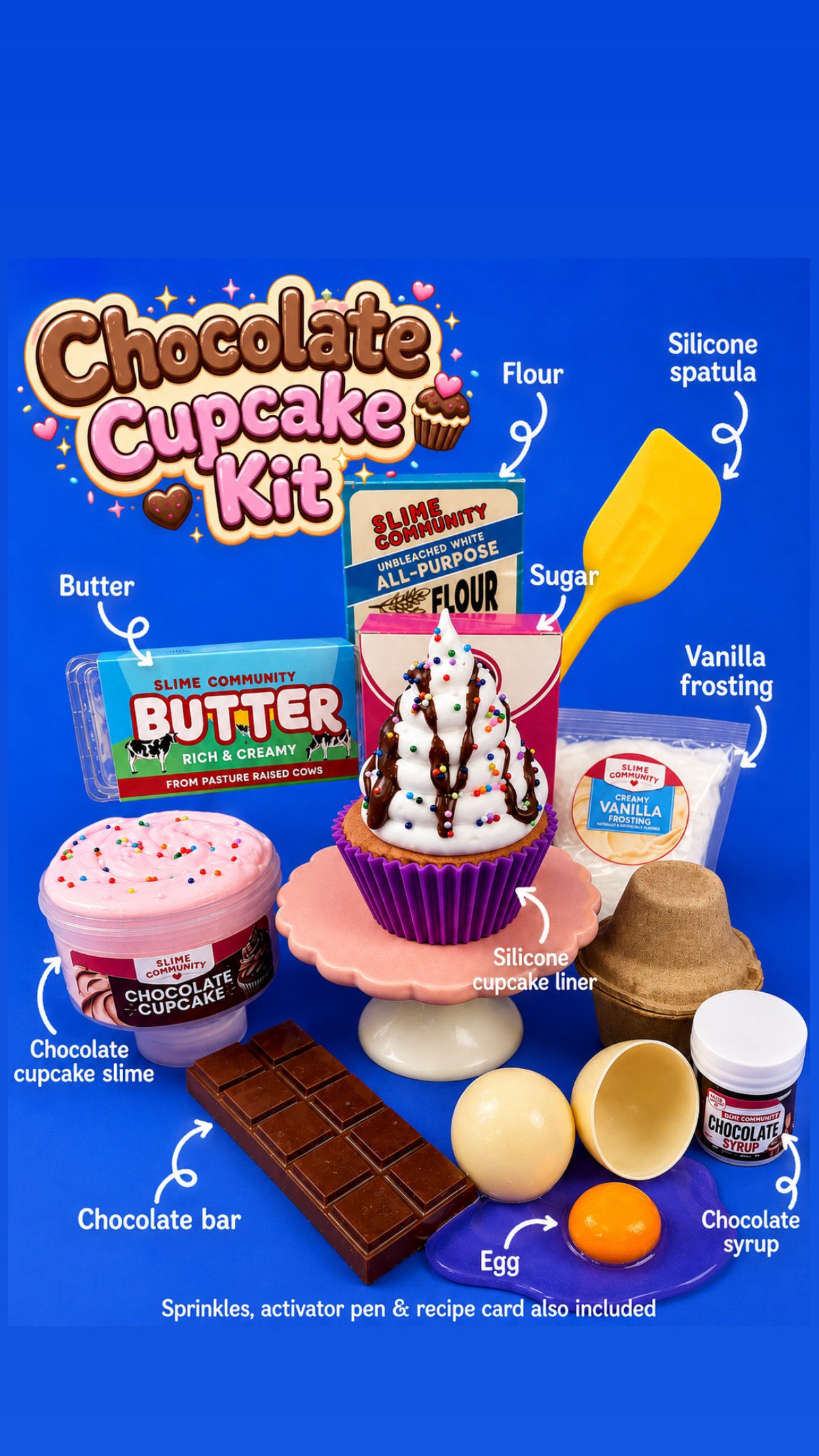 Slime Baking Kit-Chocolate Cupcake Kit