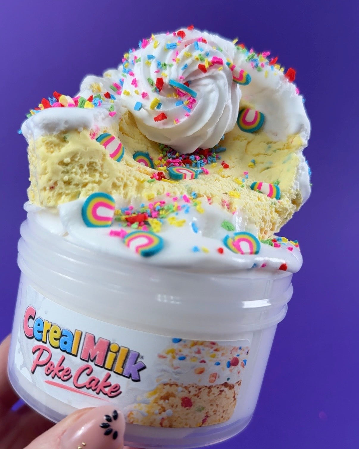Cereal Milk Poke Cake