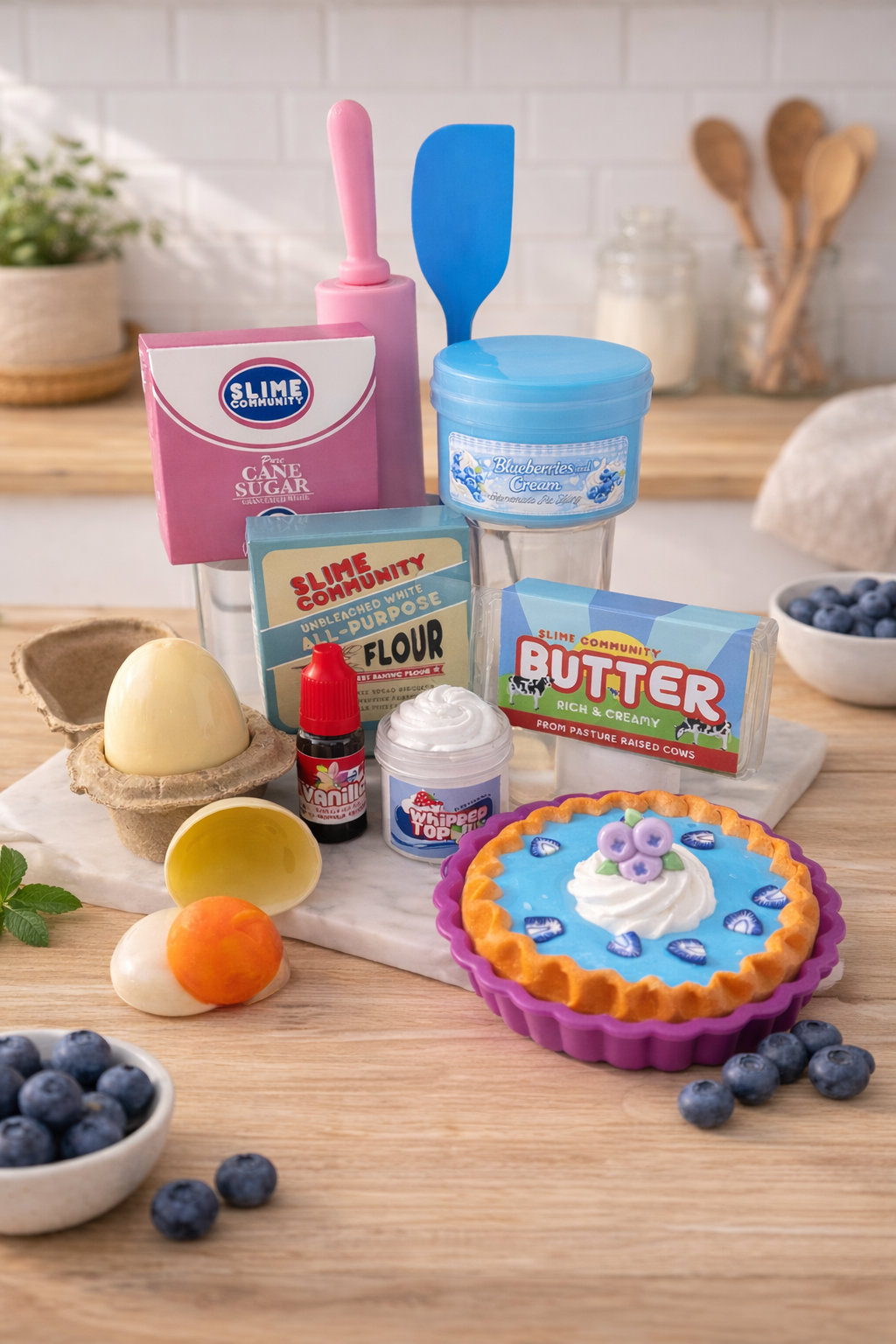 Slime Baking Kit-Blueberries and Cream