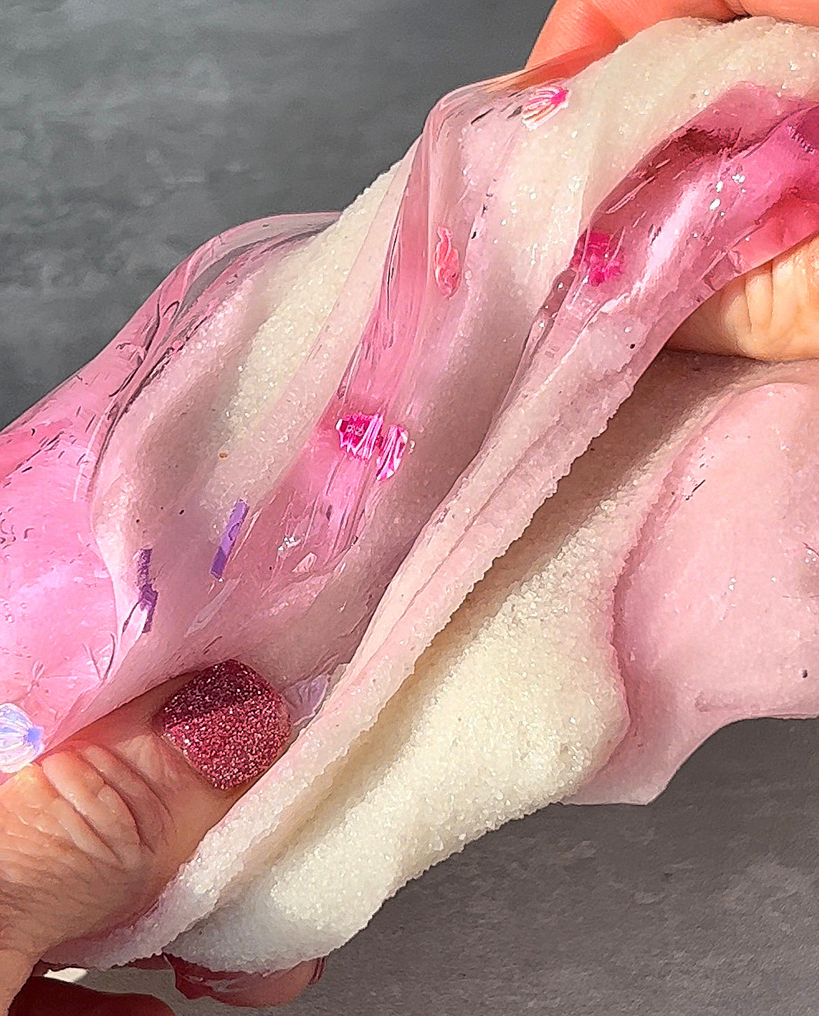 Malibu Beach sand slime and coated clear DIY