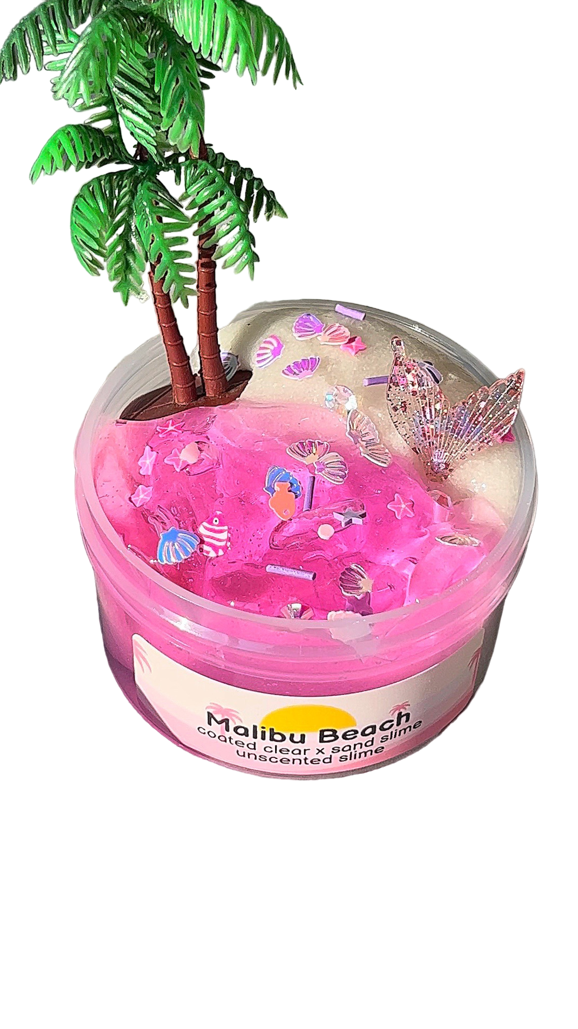 Malibu Beach sand slime and coated clear DIY