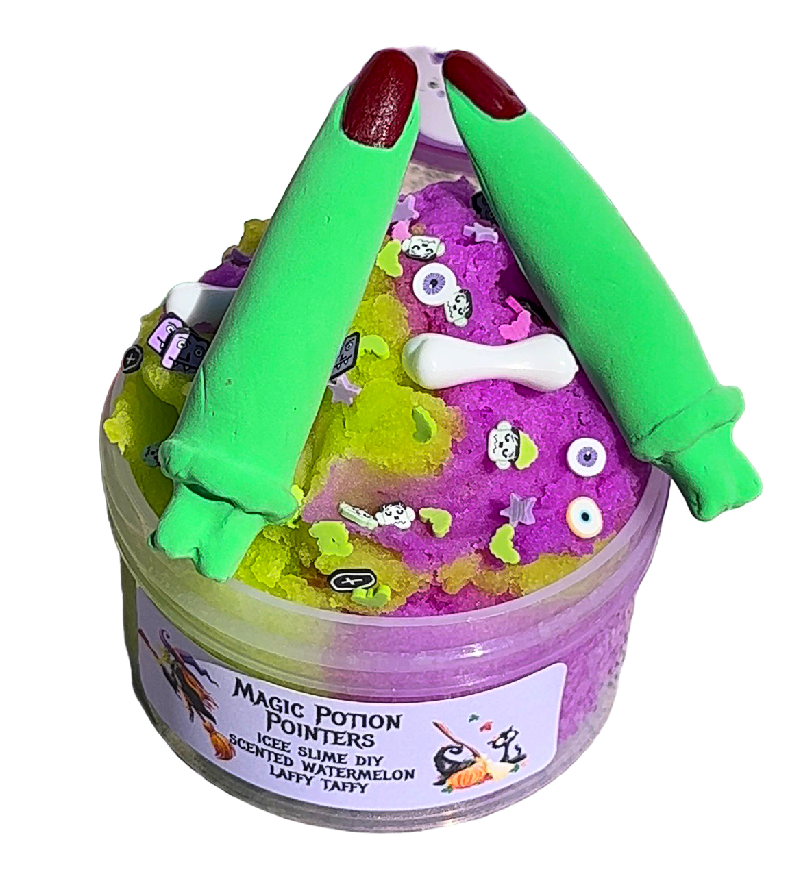 Magic Potion Pointers-A two toned icee slime with DIY clay