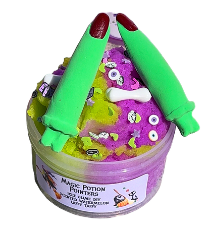 Magic Potion Pointers-A two toned icee slime with DIY clay