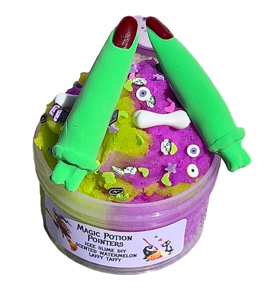 Magic Potion Pointers-A two toned icee slime with DIY clay