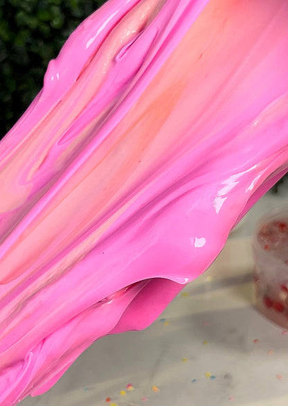 Birthday Cake Waffles-Thick and glossy slime with DIY clay component