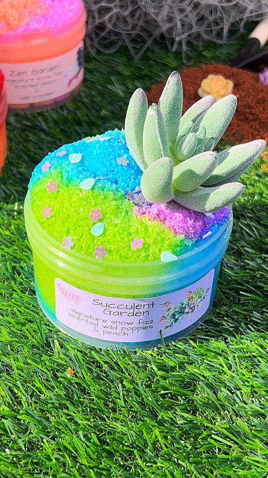 Succulent Garden snow fizz slime