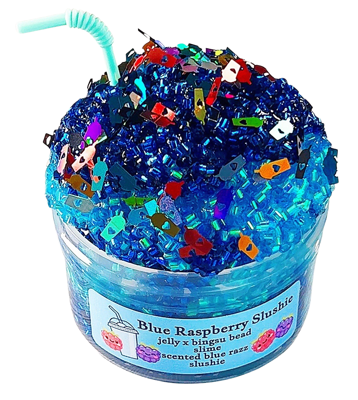 Blue Razz Slushie Bingsu Jelly Slime