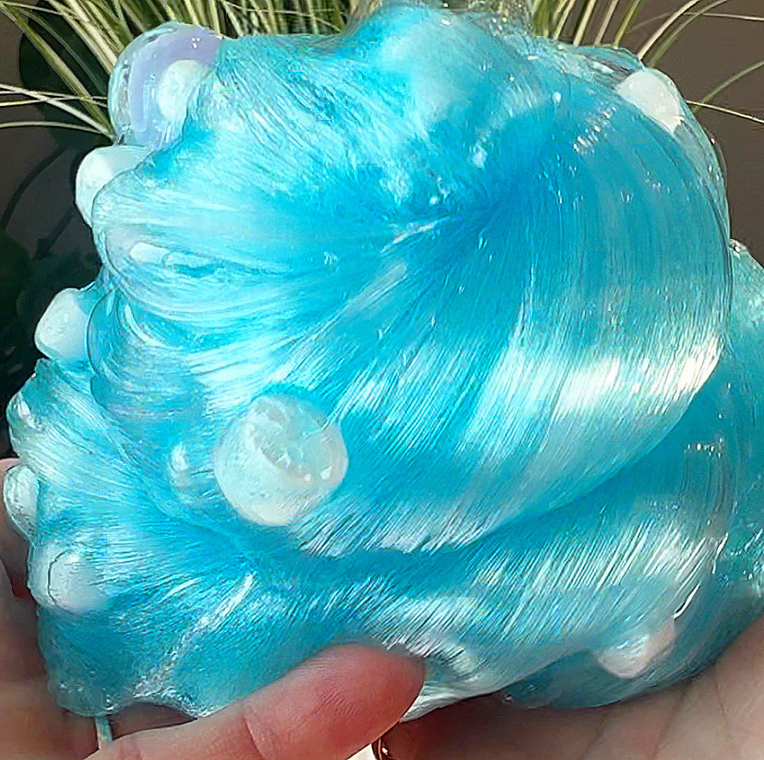 Pool Party coated clear 6 oz. With marshmallow beads