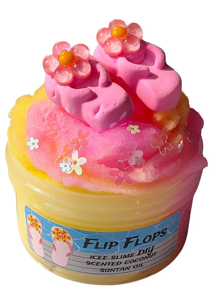 Flip Flops Icee Slime with clay DIY 6 oz. Jar