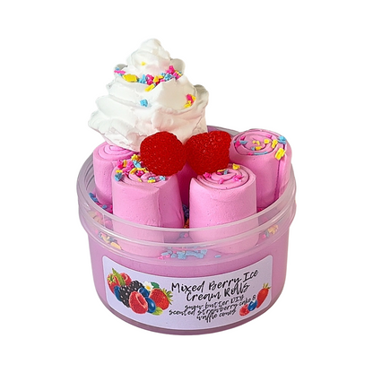 Mixed Berry Rolled Ice Cream