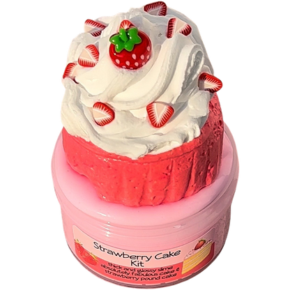 Slime Baking Kit-Strawberry Cake Kit-DIY slime making kit
