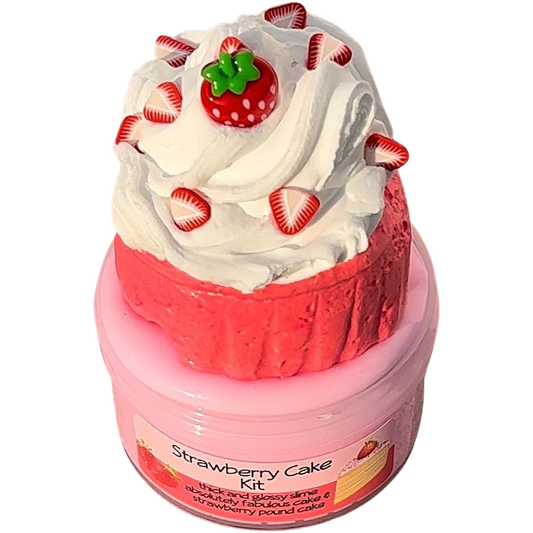 Slime Baking Kit-Strawberry Cake Kit-DIY slime making kit