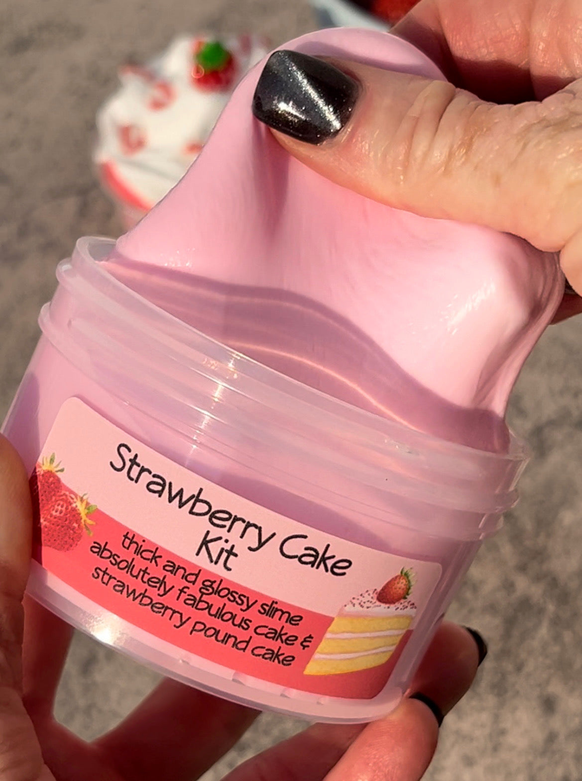 Slime Baking Kit-Strawberry Cake Kit-DIY slime making kit