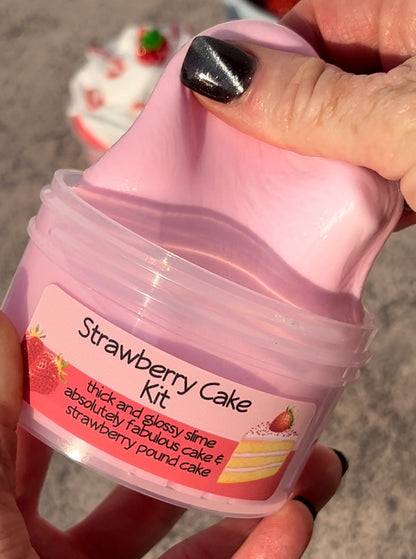 Slime Baking Kit-Strawberry Cake Kit-DIY slime making kit