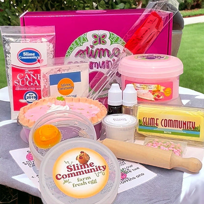 Slime Baking Kit-Strawberry Cream Pie slime making diy kit