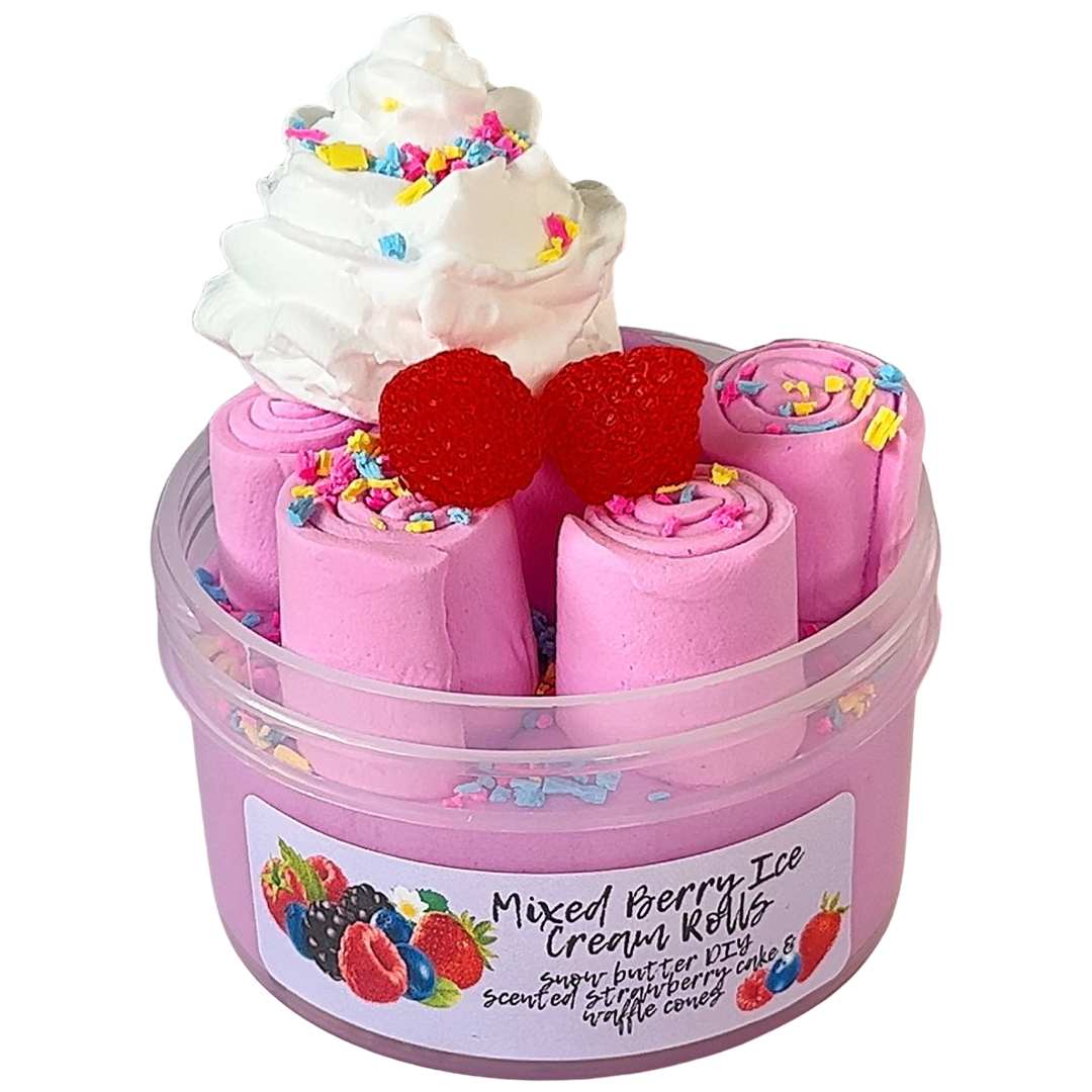 Mixed Berry Rolled Ice Cream