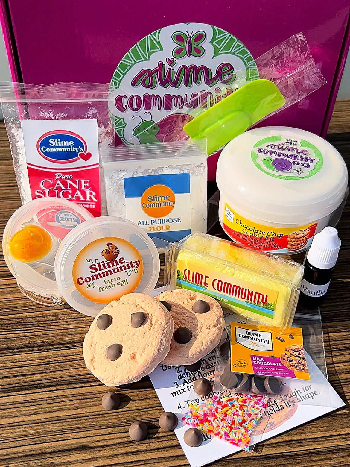 Slime Baking Kit-Chocolate Chip Cookie Kit-DIY slime making kit – Slime  Community