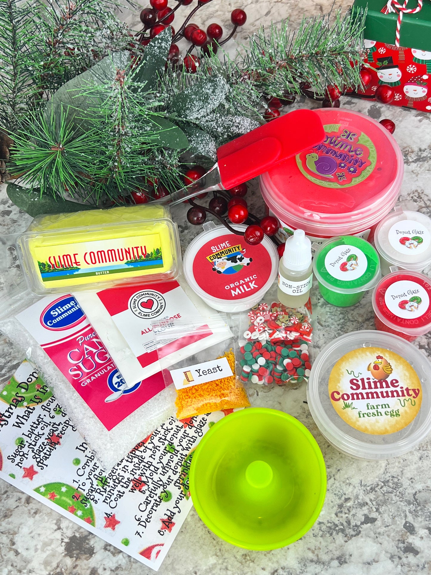 Slime Baking Kit-Christmas Donuts