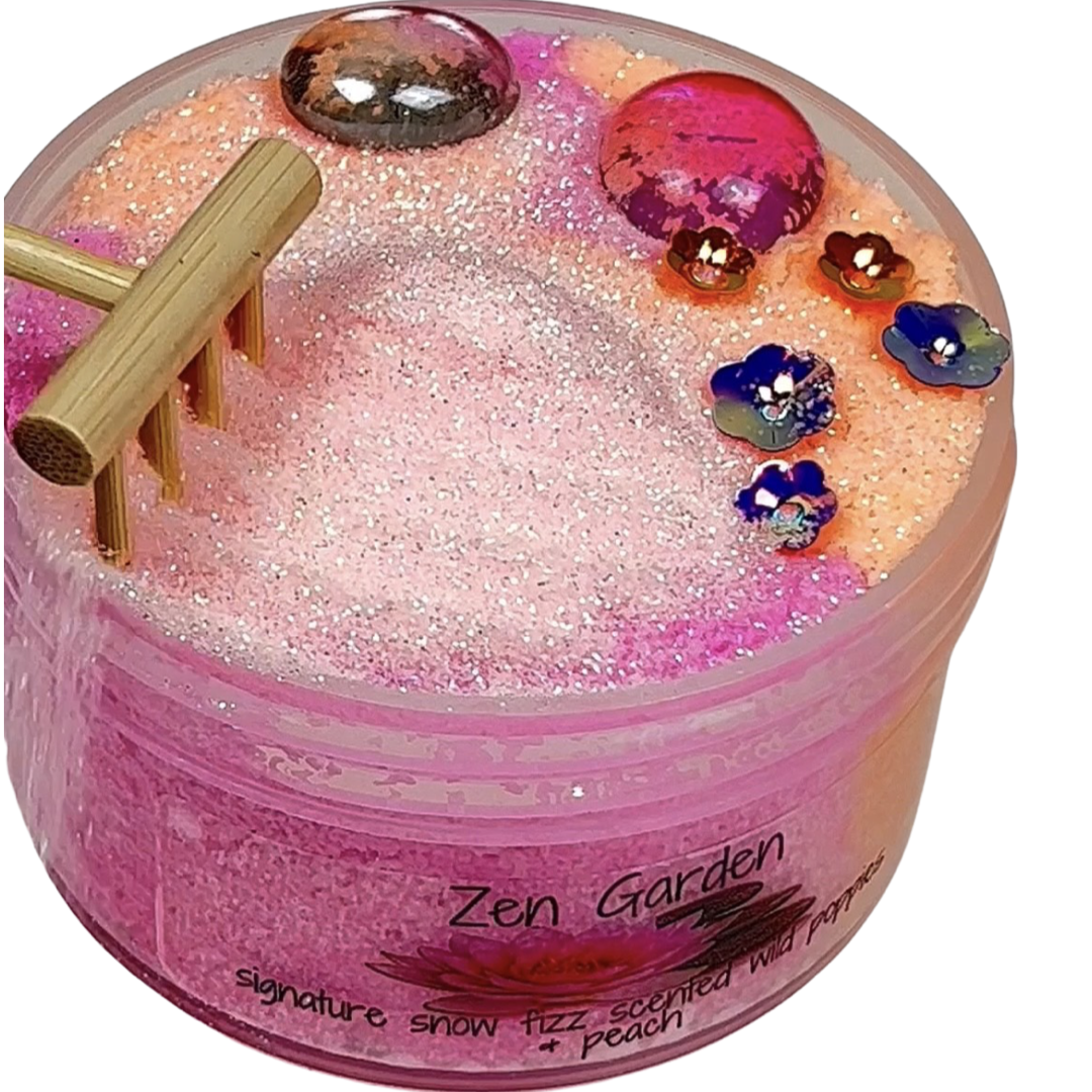 Zen Garden snow fizz slime 6 oz. Jar