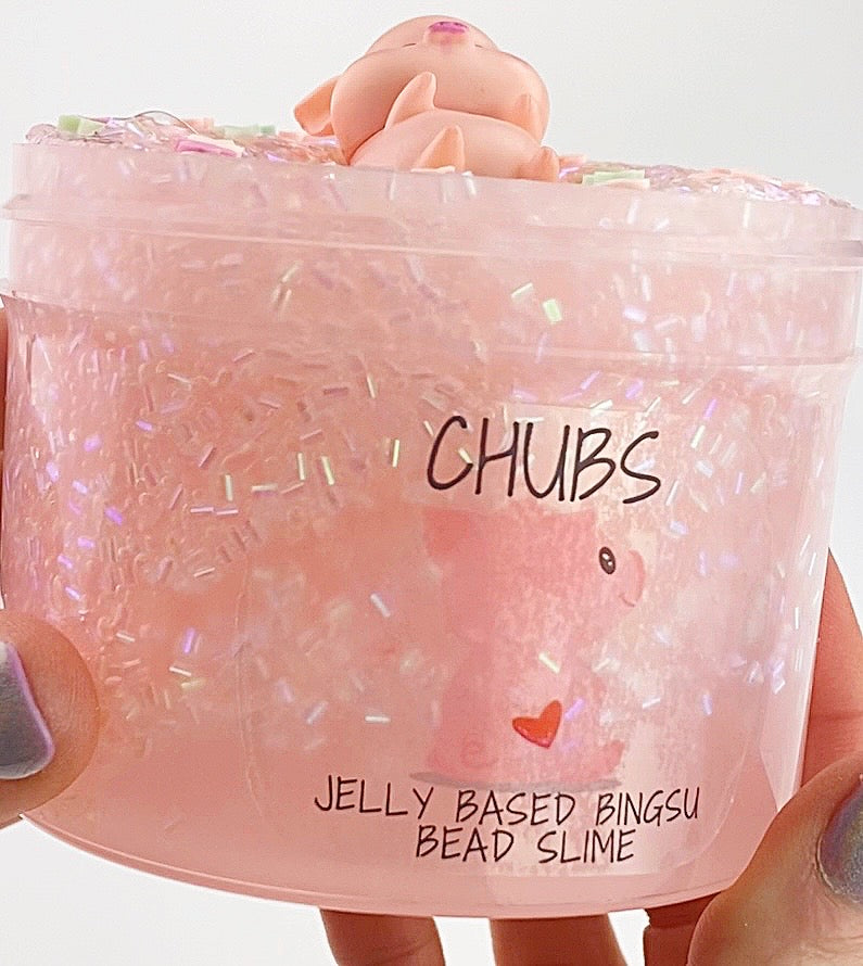 Chubs Jelly Bingsu Bead Slime Crunchy Slime 6 oz. Jar