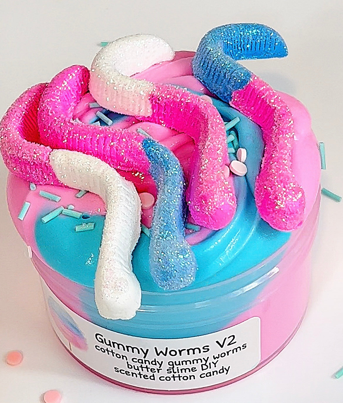 Gummy Worms V2 Cotton Candy Worms