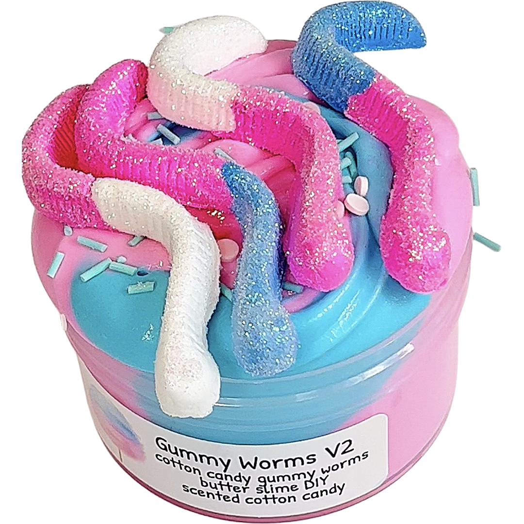 Gummy Worms V2 Cotton Candy Worms