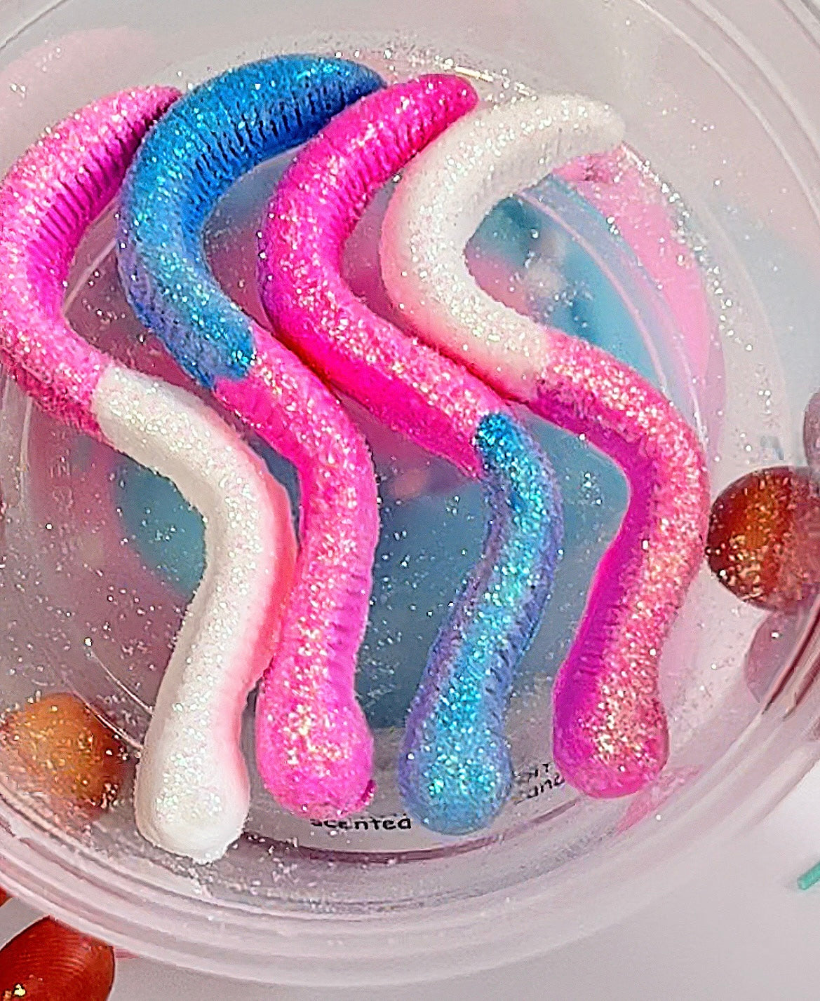 Gummy Worms V2 Cotton Candy Worms