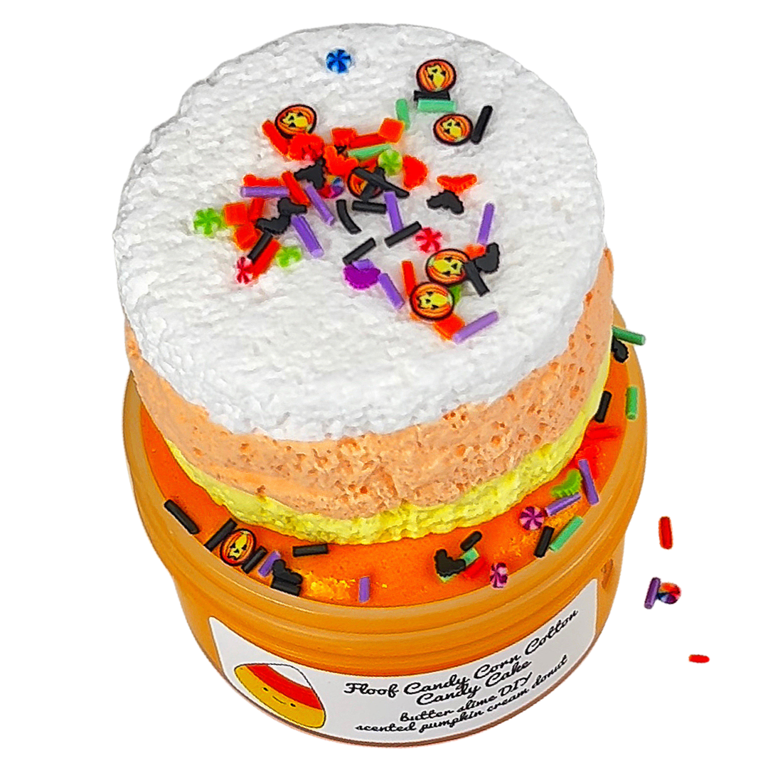 Cotton Candy Candy Corn Floof Cake