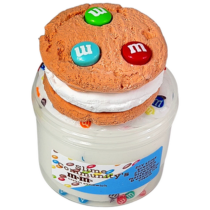 Slime M & M Ice Cream Cookie Sandwich DIY slime with clay component and 6 oz. jar of slime