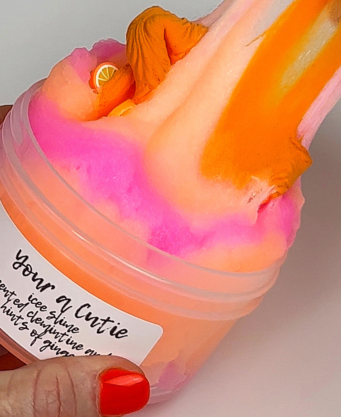 You’re a Cutie icee slime with clay DIY